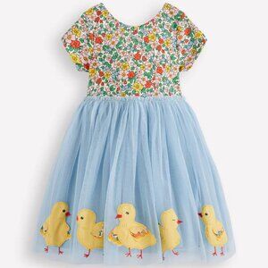 NWT Mini Boden Ami Applique Tulle Dress(Minor flaws)
